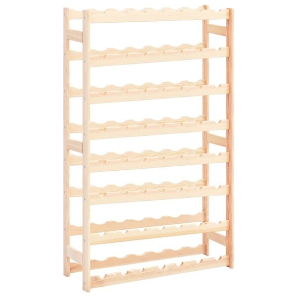 vidaXL Vinställ för 56 flaskor furu Beige
