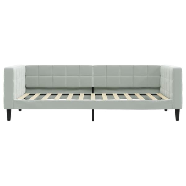 vidaXL Dagbädd utdragbar ljusgrå 100x200 cm sammet Grå
