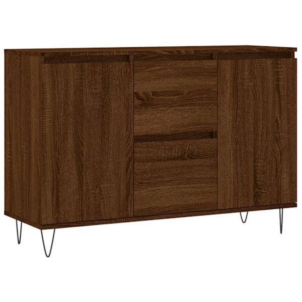 vidaXL Skänk brun ek 104x35x70 cm konstruerat trä Brun