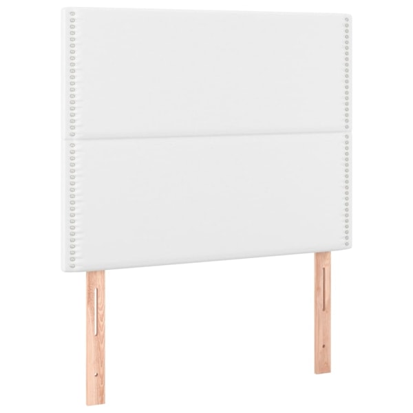 vidaXL Sängram med huvudgavel vit 80x200 cm konstläder Vit
