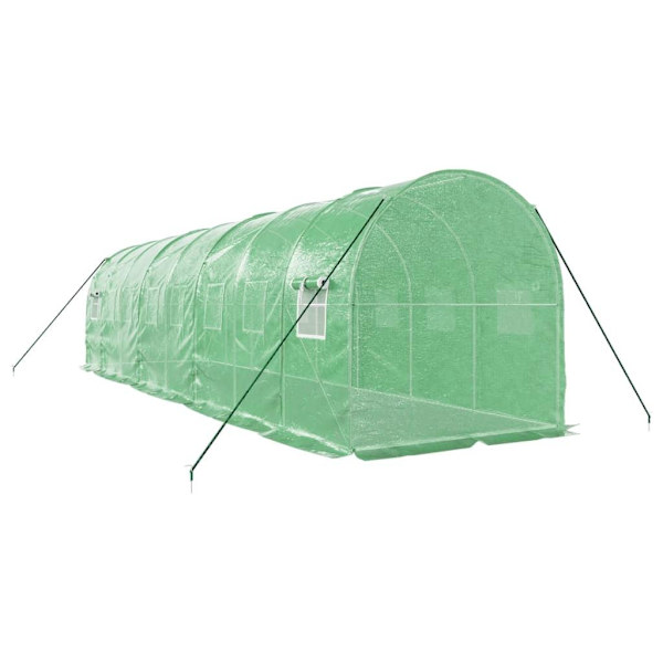 vidaXL Växthus med stålram grön 16 m² 8x2x2 m Grön