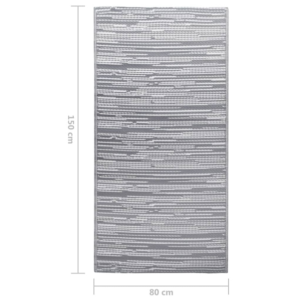 vidaXL Utomhusmatta ARAKIL grå 80x150 cm PP grå