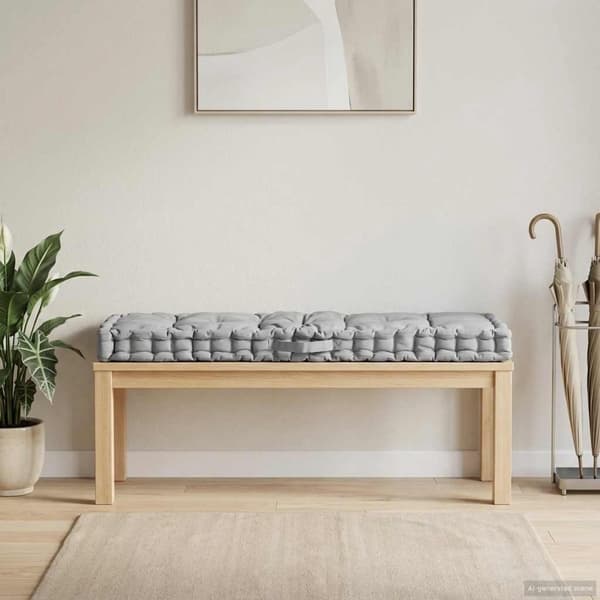 vidaXL Dyna till pallsoffa bomull 120x40x7 cm grå grå