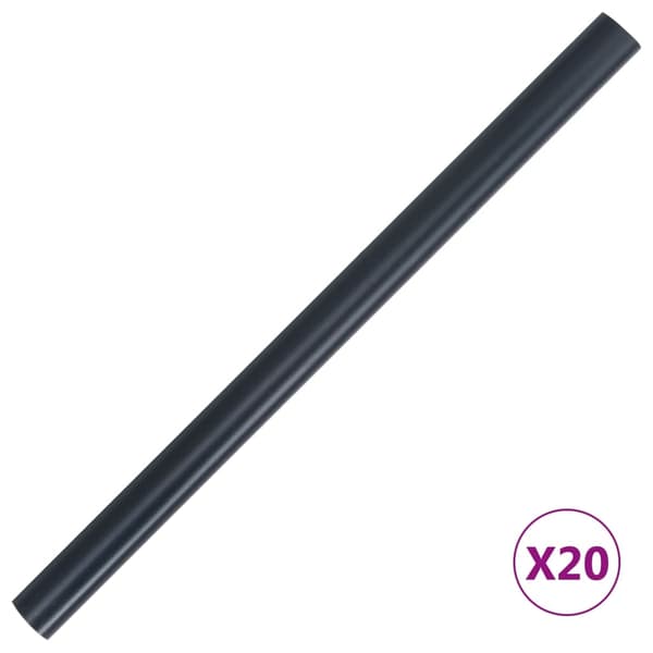 vidaXL Insynsskyddslist PVC 35x0,19 m matt mörkgrå grå