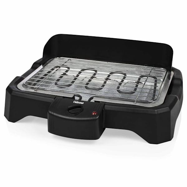 Tristar Elektrisk bordsgrill 2000 W 34,5x23 cm svart Svart