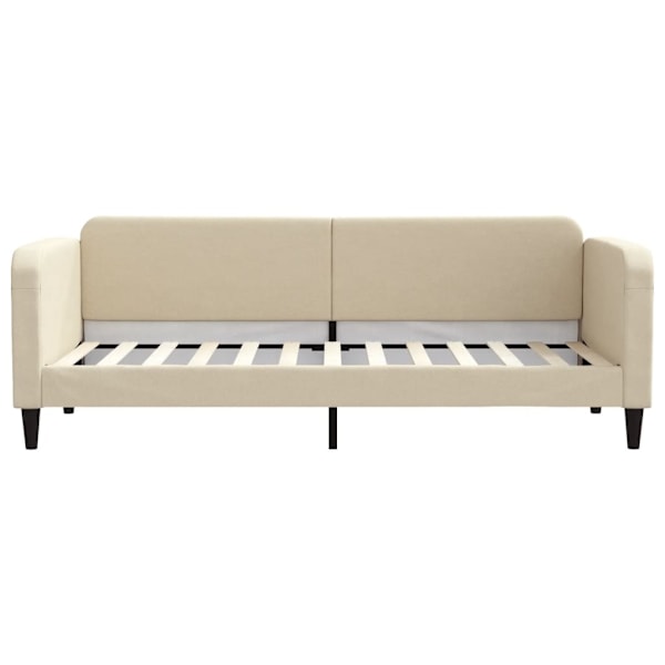 vidaXL Dagbädd utdragbar gräddvit 80x200 cm tyg Kräm