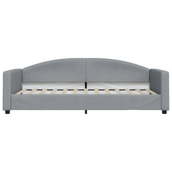 vidaXL Dagbädd utdragbar med lådor ljusgrå 90x200 cm tyg Grå
