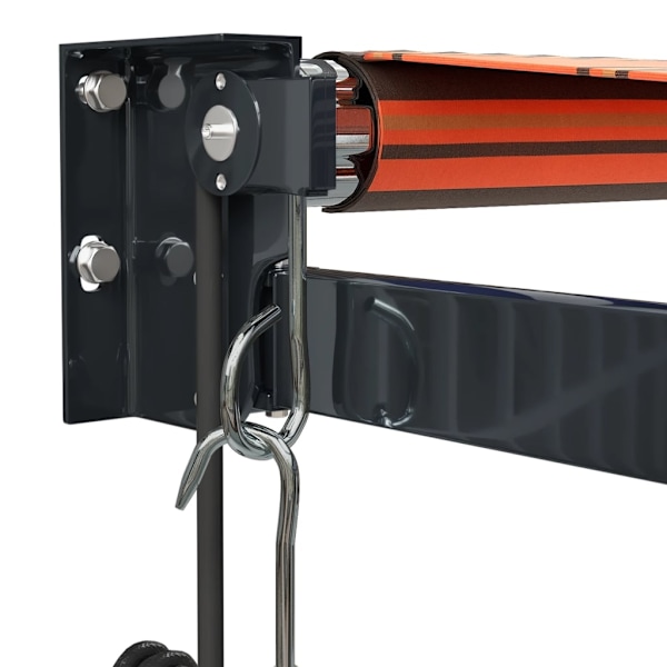 vidaXL Automatisk infällbar markis orange och brun 4x3 m Flerfärgsdesign