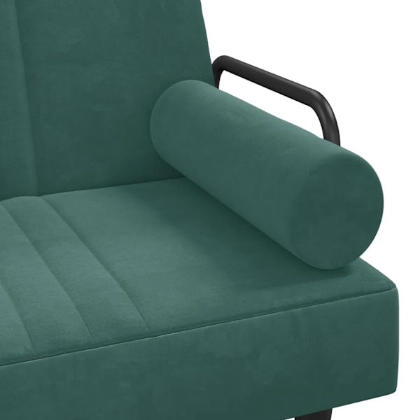 vidaXL L-formad bäddsoffa mörkgrön 260x140x70 cm sammet Grön