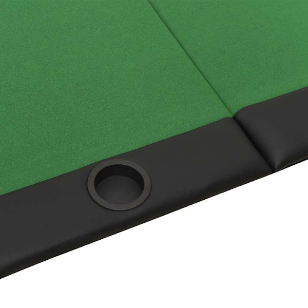 vidaXL Pokerbord för 10 spelare hopfällbart 207x106x76 cm grön Grön