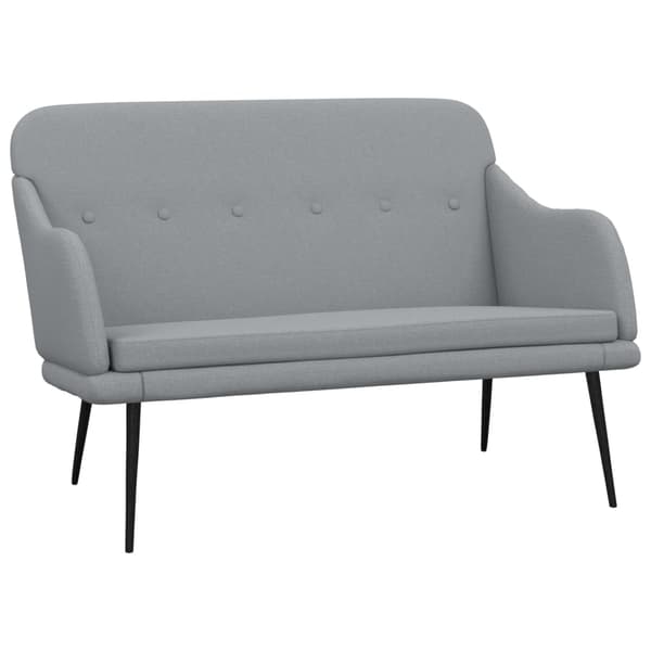 vidaXL Bänk ljusgrå 110x76x80 cm tyg Grå