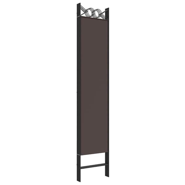 vidaXL Rumsavdelare 5 paneler brun 200x200 cm tyg Brun