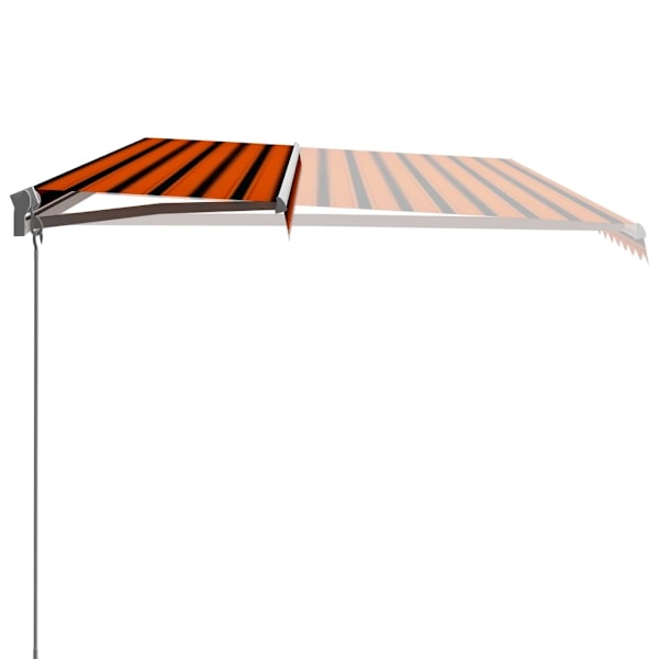 vidaXL Markis manuellt infällbar 600x300 cm orange och brun Orange