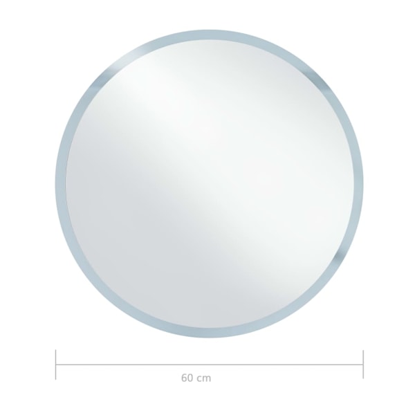 vidaXL Badrumsspegel LED 60 cm Silver