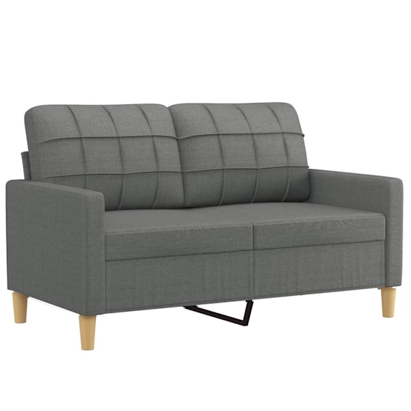 vidaXL Soffa 2-sits mörkgrå 120 cm tyg Grå