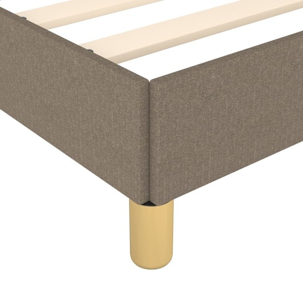 vidaXL Sängram taupe tyg 100x200 cm Taupe