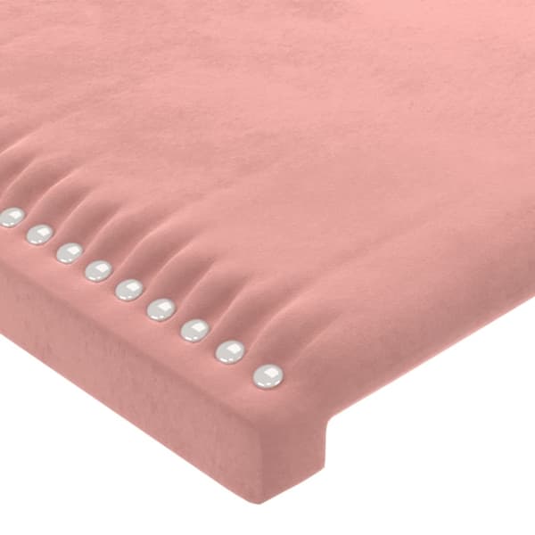 vidaXL Sänggavel rosa 100 x 5 x 78/88 cm sammet Rosa