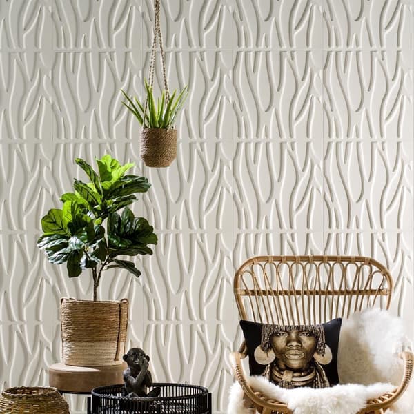 WallArt 3D Väggpaneler 24 st GA-WA30 julotte Vit