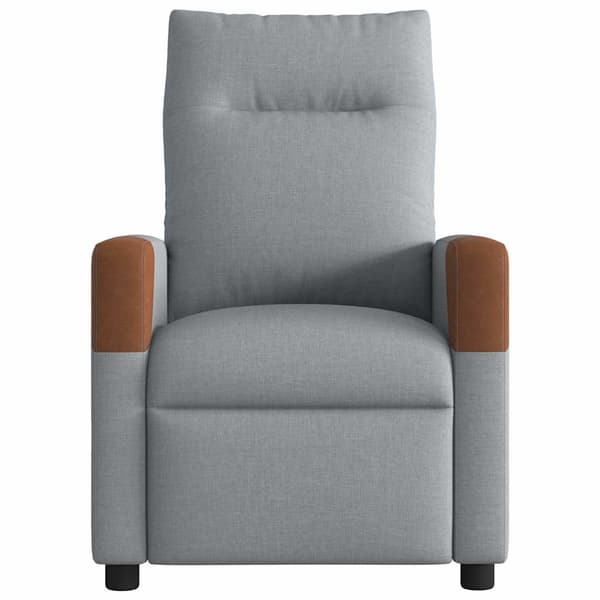 vidaXL Elektrisk massagefåtölj ljusgrå tyg Grå