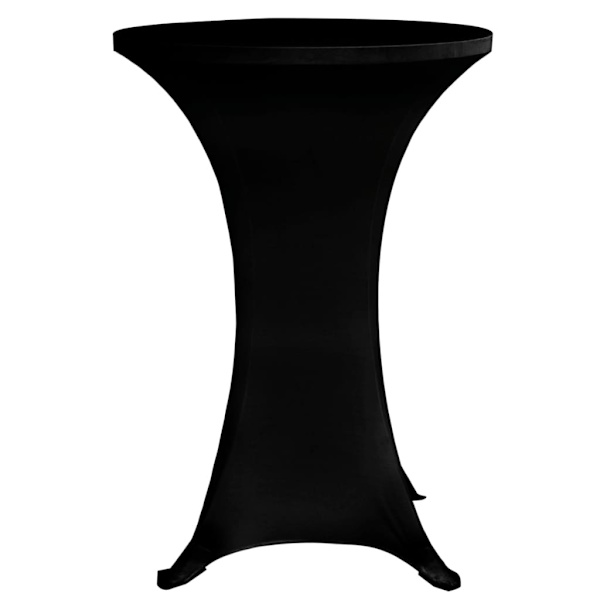 vidaXL Överdrag till ståbord Ø70 cm svart stretch 4 st Svart