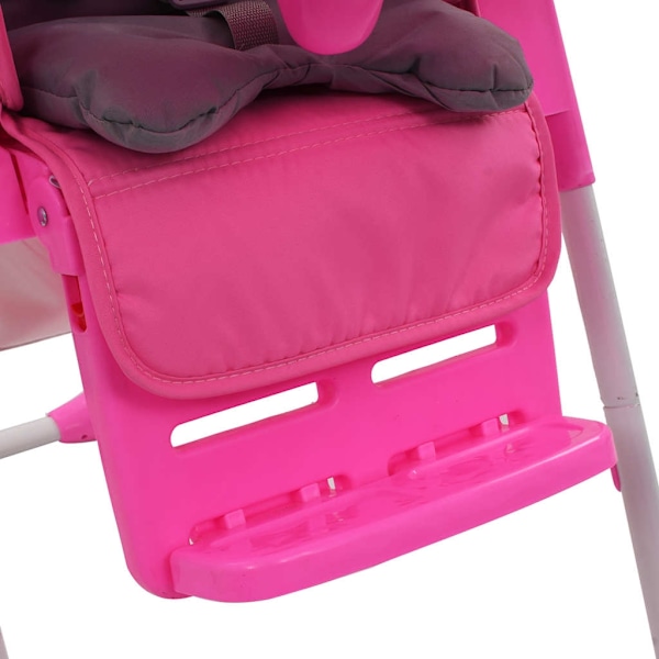 vidaXL Barnstol rosa och grå Rosa
