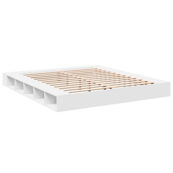 vidaXL Sängram vit 180x200 cm konstruerat trä Vit