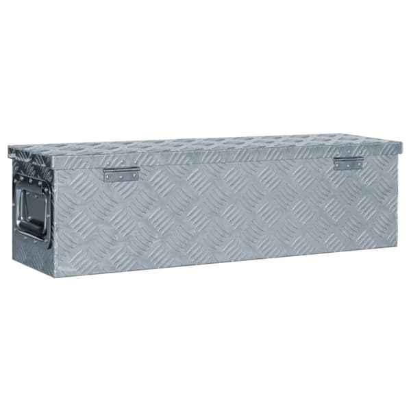 vidaXL Förvaringslåda aluminium 80,5x22x22 cm silver Silver