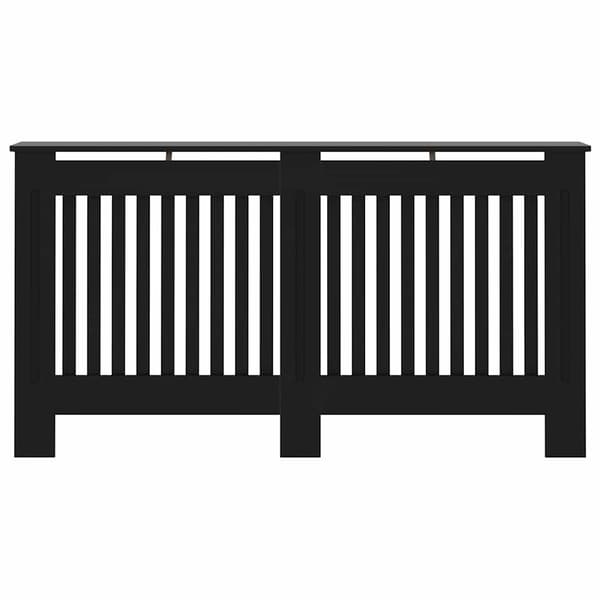 vidaXL Elementskydd svart 152x19x81,5 cm MDF Svart