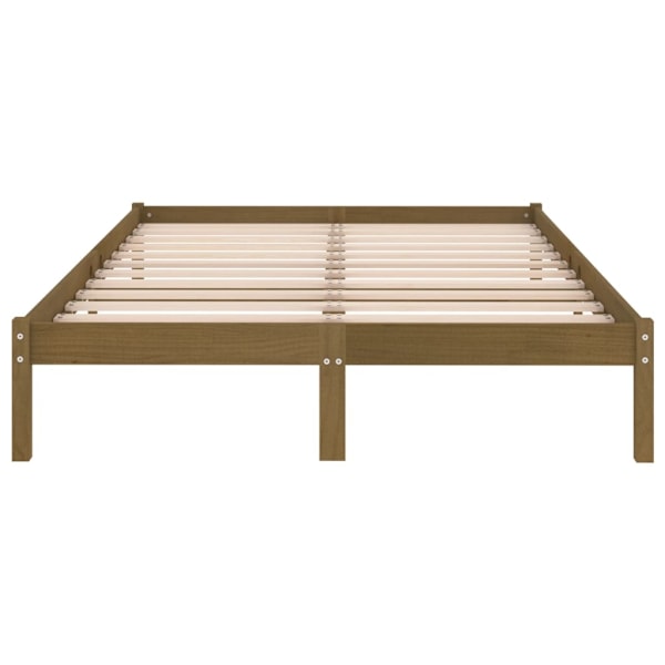 vidaXL Sängram honungsbrun massiv furu 200x200 cm Brun