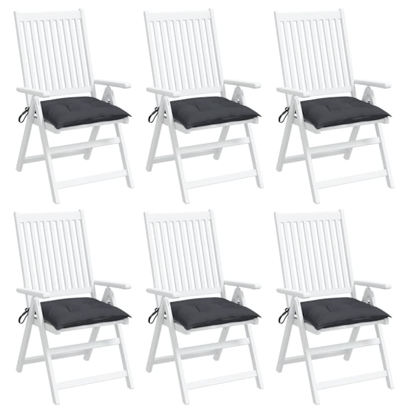 vidaXL Stolsdynor 6 st antracit 40x40x7 cm oxfordtyg Antracit