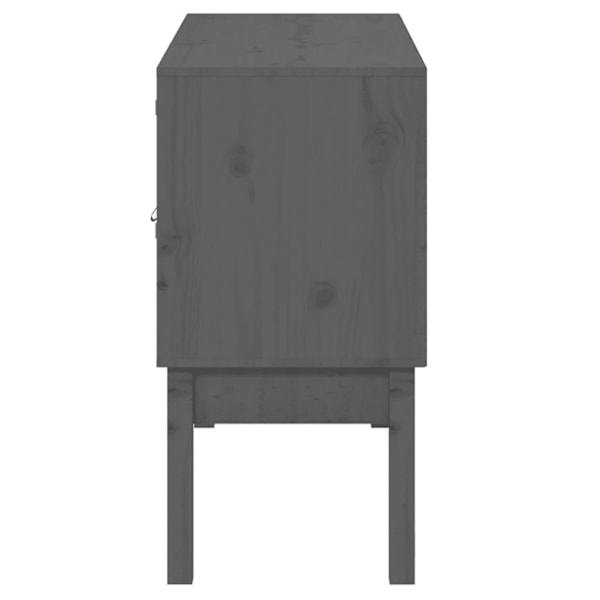 vidaXL Byrå grå 110x40x78 cm massiv furu Grå