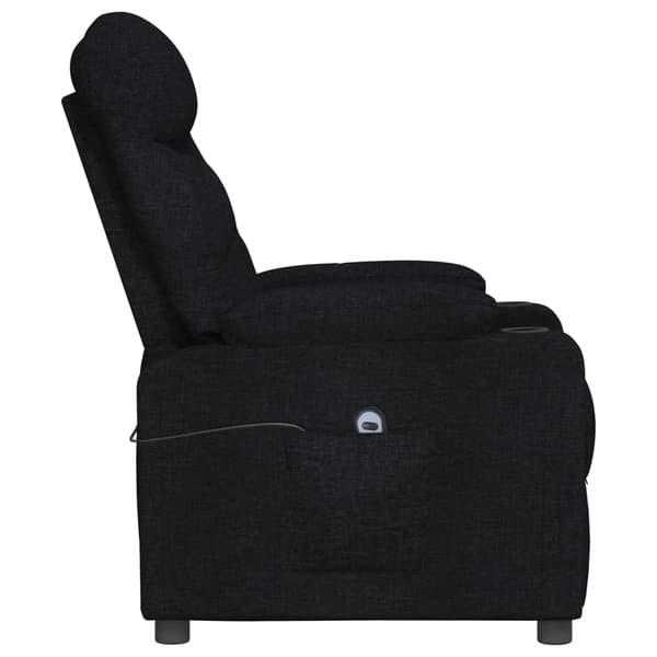 vidaXL Elektrisk reclinerfåtölj svart tyg art