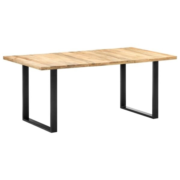 vidaXL Matbord 180x90x76 cm massivt mangoträ multifärg