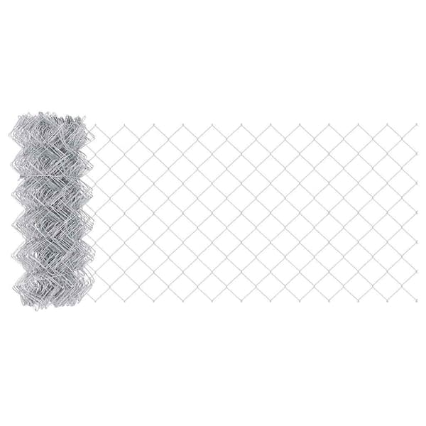 vidaXL Kedjehängd Stängsel Markfix 10 x 0,4 m Galvaniserat stål Silver Silver