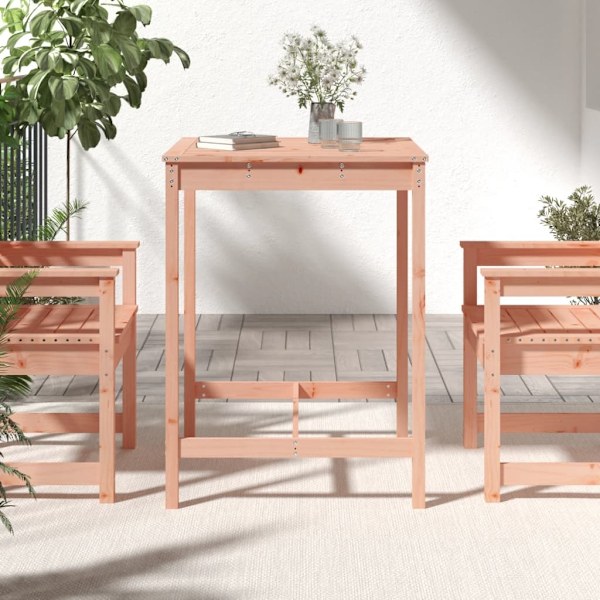 vidaXL Trädgårdsbord 82,5x82,5x110 cm massivt douglasträ Brun