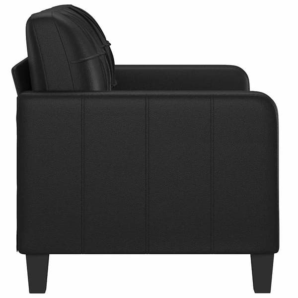 vidaXL 2-sitssoffa svart 120 cm konstläder Svart