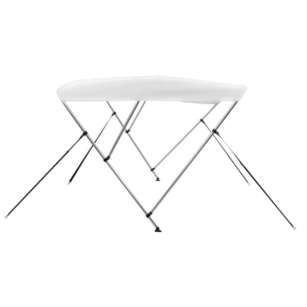 vidaXL Båtkapell 3 bågar vit 183x180x137 cm White