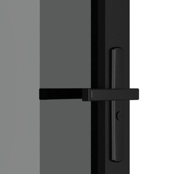 vidaXL Innerdörr 83x201,5 cm svart ESG-glas och aluminium Svart