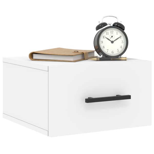 vidaXL Väggmonterat sängbord vit 35x35x20 cm Vit