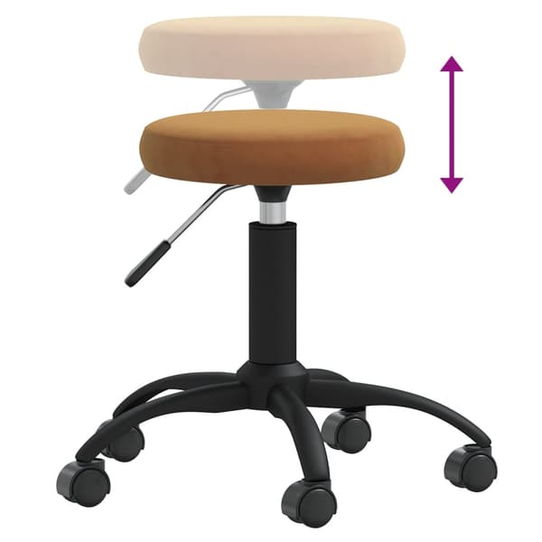 vidaXL Massagepall sammet brun Brun