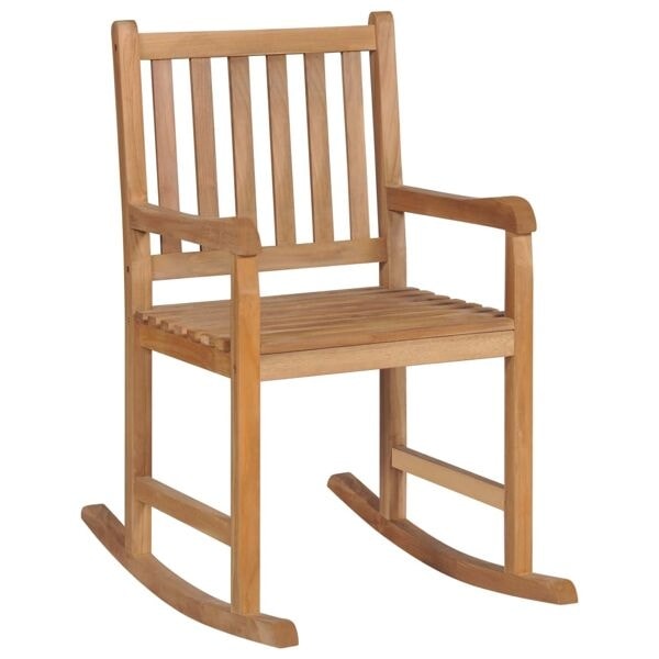 vidaXL Gungstol i massiv teak Brun