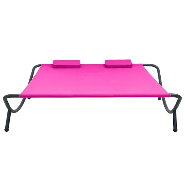 vidaXL Solsäng tyg rosa Rosa