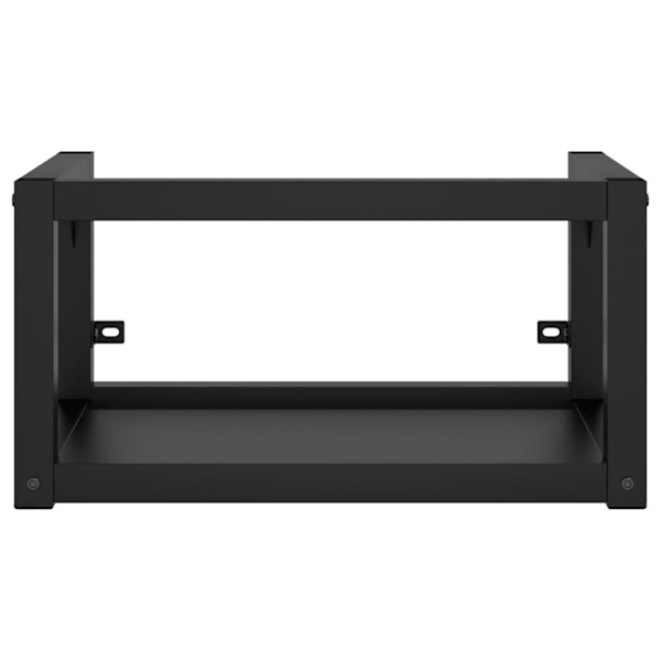 vidaXL Väggmonterad ram för tvättställ svart 40x38x31 cm järn Svart