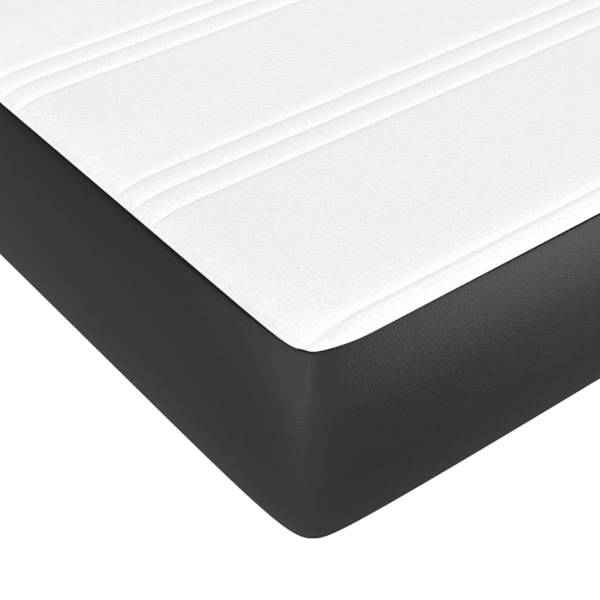 vidaXL Pocketresårmadrass svart 140x200x20 cm konstläder Svart
