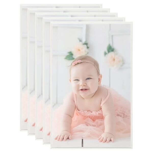 vidaXL Fotoramar 5 st för bord silver 13x18cm MDF Silver