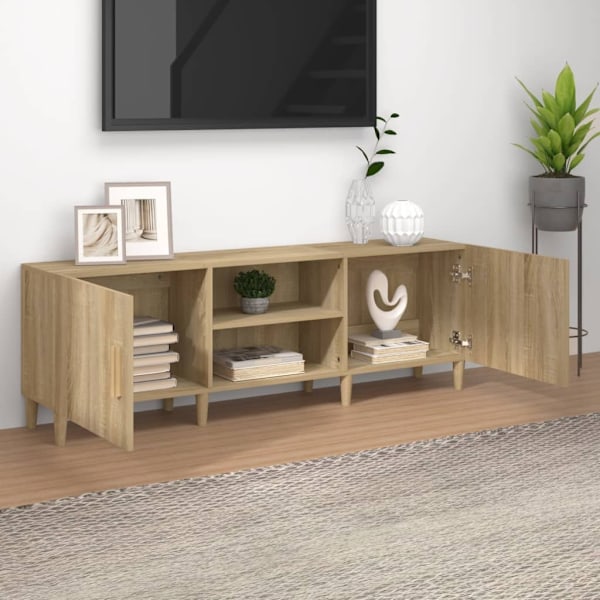vidaXL Tv-bänk sonoma-ek 150x30x50 cm konstruerat trä Brun