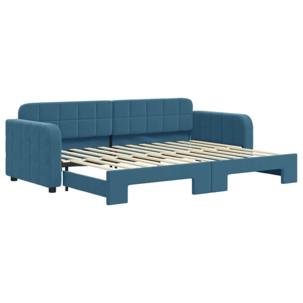 vidaXL Dagbädd utdragbar blå 80x200 cm sammet Blå