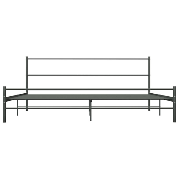 vidaXL Sängram grå metall 200x200 cm grå