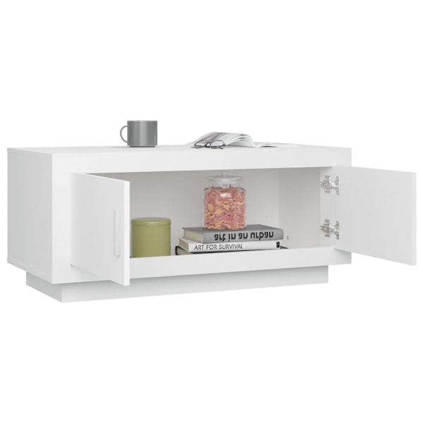 vidaXL Soffbord vit 102x50x45 cm konstruerat trä Vit