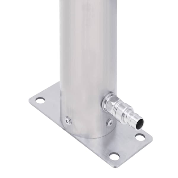 vidaXL Vattenpost 40 cm rostfritt stål rund Silver